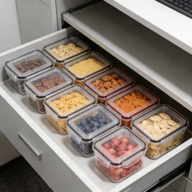 Ensemble de 40 contenants pour aliments sans BPA avec couvercles - Contenants de préparation de repas étanches pour l'organisation de la cuisine, y compris les étiquettes et le marqueur