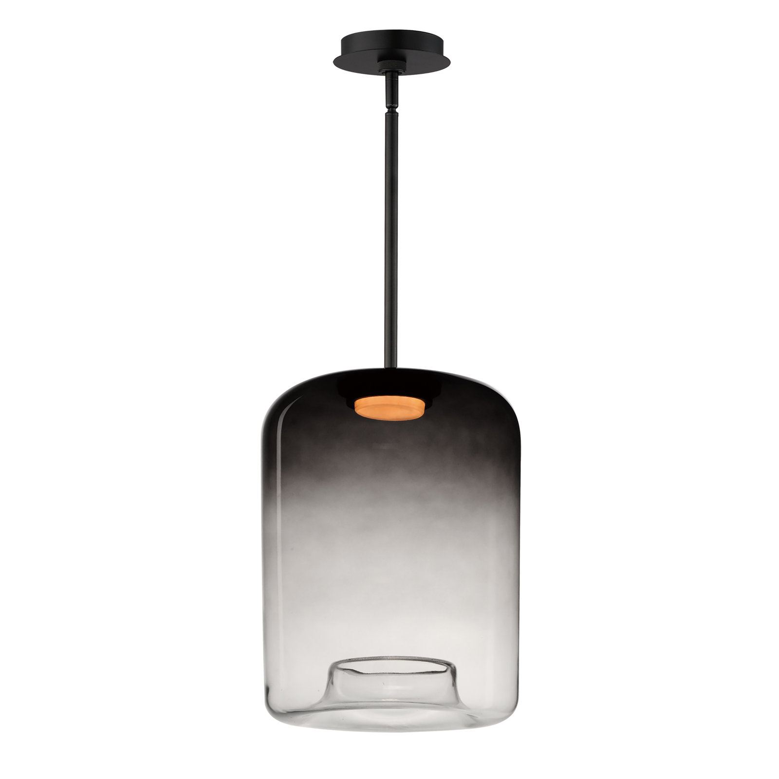 Daysy Single Light Glass Steel Dimmable LED Pendant, 16" H x 12" W x 12" D