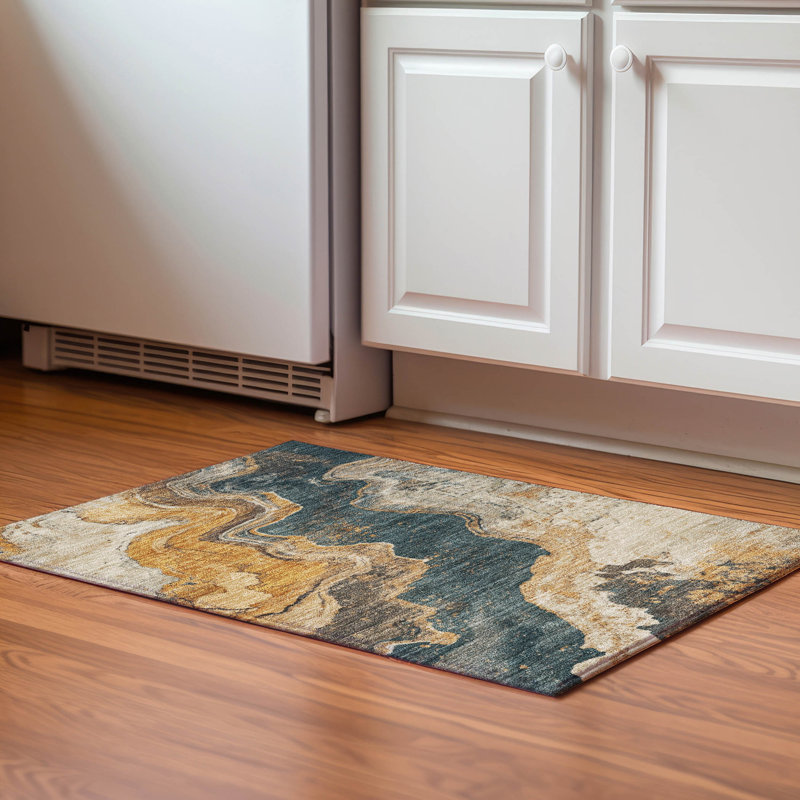 Premium Machine Washable Farolt AMF1907 Abstract Rug, Rectangle 1'8" x 2'6"