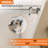 60"W x 76"H Sliding Shower Door, 3/8”(10mm) Tempered Glass, Stainless Steel Track, Smooth Glide with Buffer, Adjustable 4” Range, Left/Right Installation-119703073