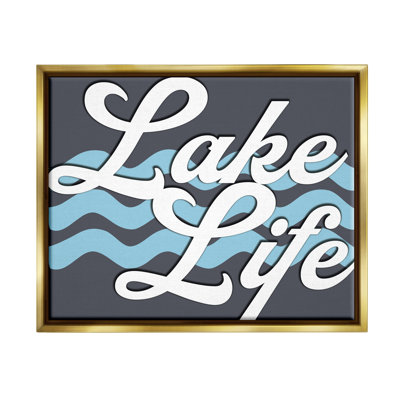 «Lake Life Water Waves», art mural sur toile par Lil 'Rue