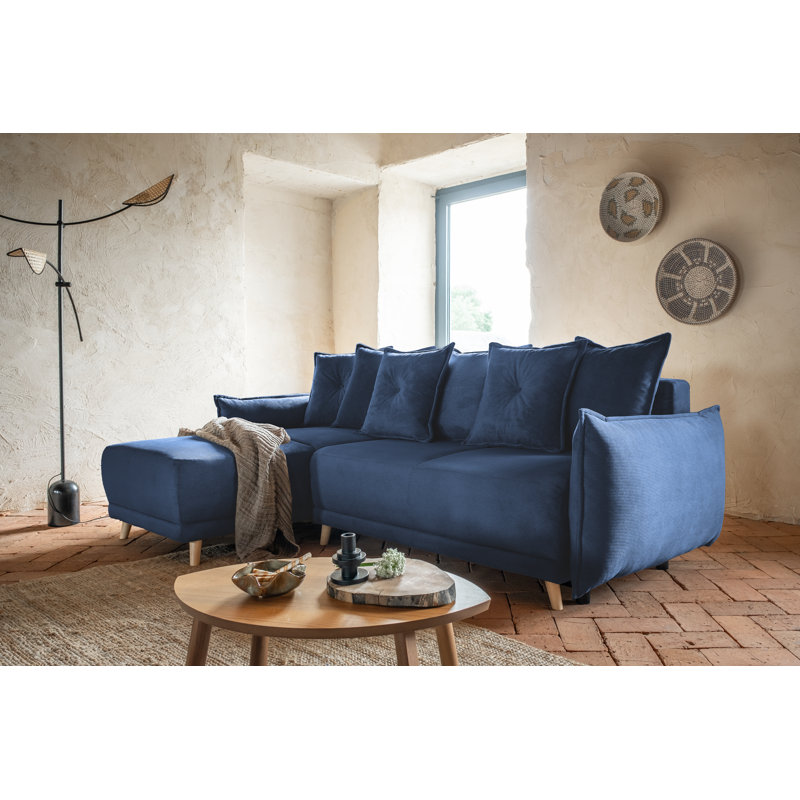 Lazy Lukka 4 Seater Corner Sofa , Blue
