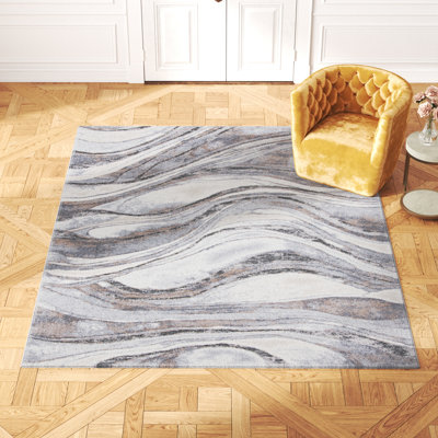 Makenna Abstract Gray/Beige/Brown Area Rug