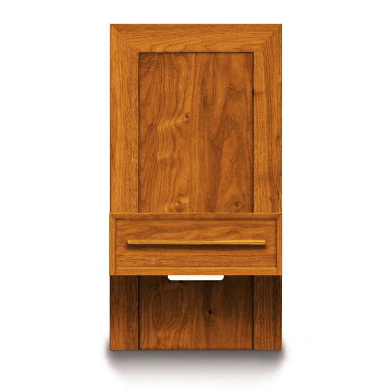 Moduluxe 1 - Drawer Solid Wood Nightstand, Autumn Cherry