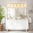 ETL Certificated 6-Light Vanity Light With Milk Glass Shades, Large Modern Bathroom Light Fixture-1569989512