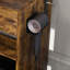 Coiffeuse vintage avec miroir, lumières DEL réglables, prise de courant, support pour séchoir à cheveux et tabouret - coiffeuse compacte pour petites chambres-1990578700