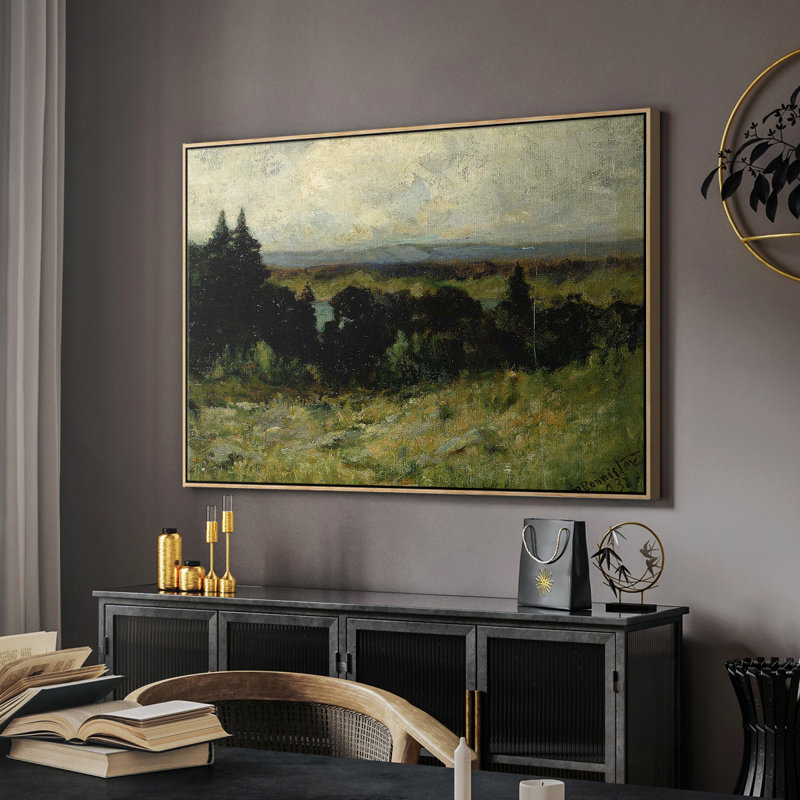 «Vintage Landscape - M III» sur toile, Toile tendue, H 25 po x l 37 po x P 1,5 po