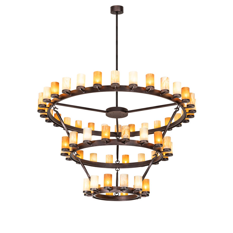 Lustre 60 lumières 84 niveaux à trois niveaux 84 "Noziroh