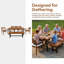 Ensemble de salle à manger pour 8 personnes en bois d'acacia avec coussin amovible, chaises ergonomiques et banc
