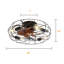 51CM 7 - Blade Caged Ceiling Fan Bladeless With Remote Control And Light Kit Included