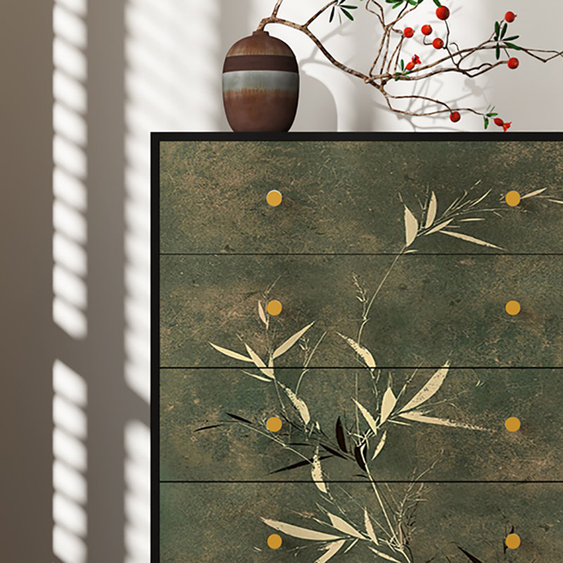 Delicate Painted Storage Cabinet Sideboard