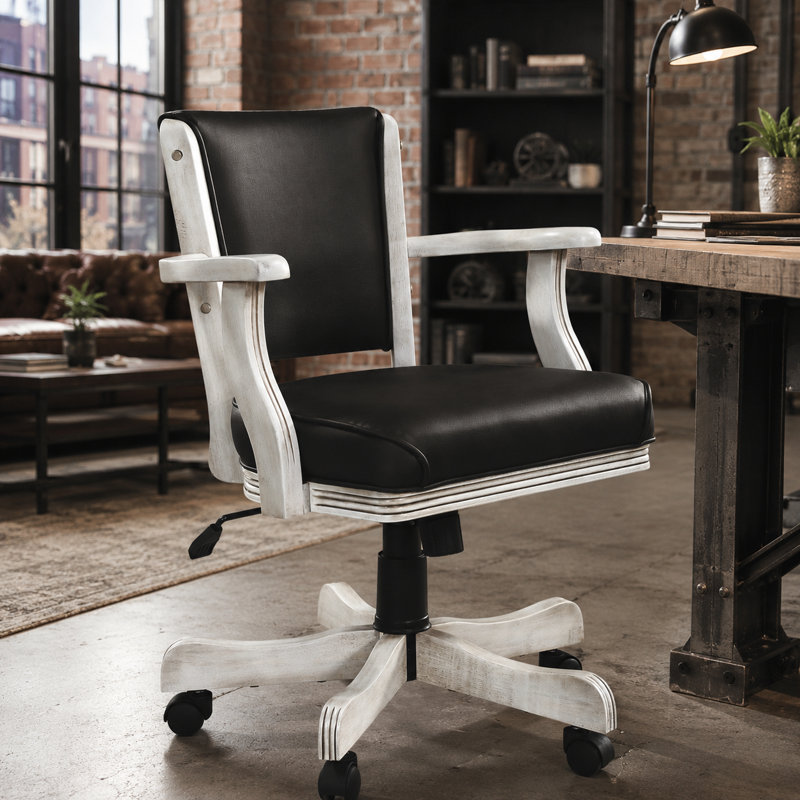 Fauteuil de jeu à dossier haut Maynes, Blanc antique