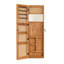 Armoire à bijoux murale avec miroir pleine longueur, armoire de rangement verrouillable en bois massif avec lumière DEL, armoire de rangement avec miroir 47,5 po