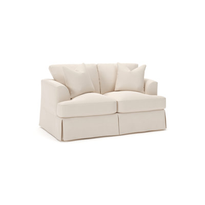 Lucia 65.5" Recessed Arm Slipcovered Loveseat