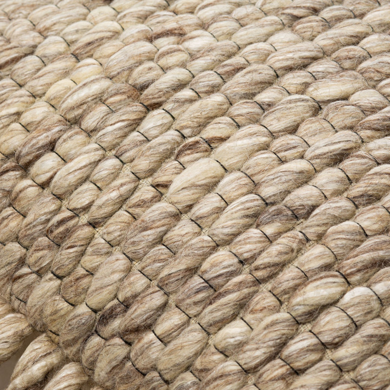 Tassels Down Reversible Throw Pillow, Brown/Beige/Off-White