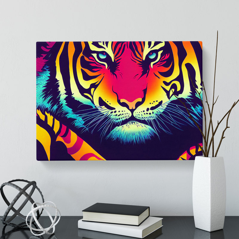 Luscious Tiger Abstract - Wrapped Canvas, 50cm H x 76cm W x 3cm D