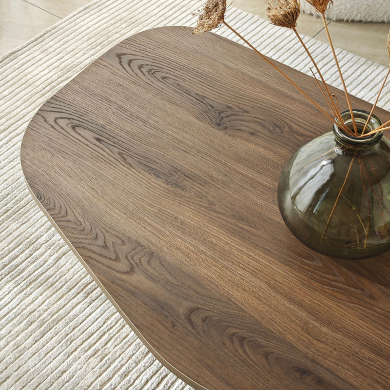 Table basse moderne en noyer de 39,4 po x 13,8 po x 23,6 po | 100% panneau de particules enduit de mélamine avec bande de chant en PVC, épaisseur: 0,7 pouce | Conception élégante de couleur unie, parfaite pour le salon et les espaces contemporains, durable et élégante