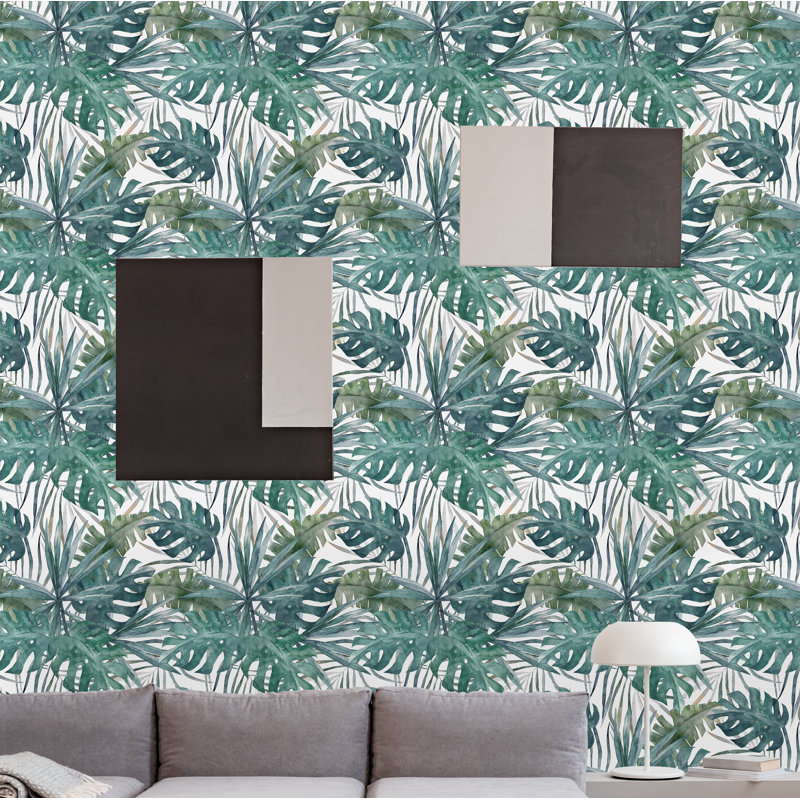 Rouleau de papier peint adhésif Baril Leaves, L 16,67 po x l 25 po