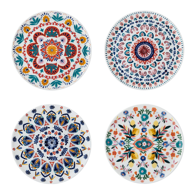 Mikasa Painted Medallion 9 In. Salad Plates