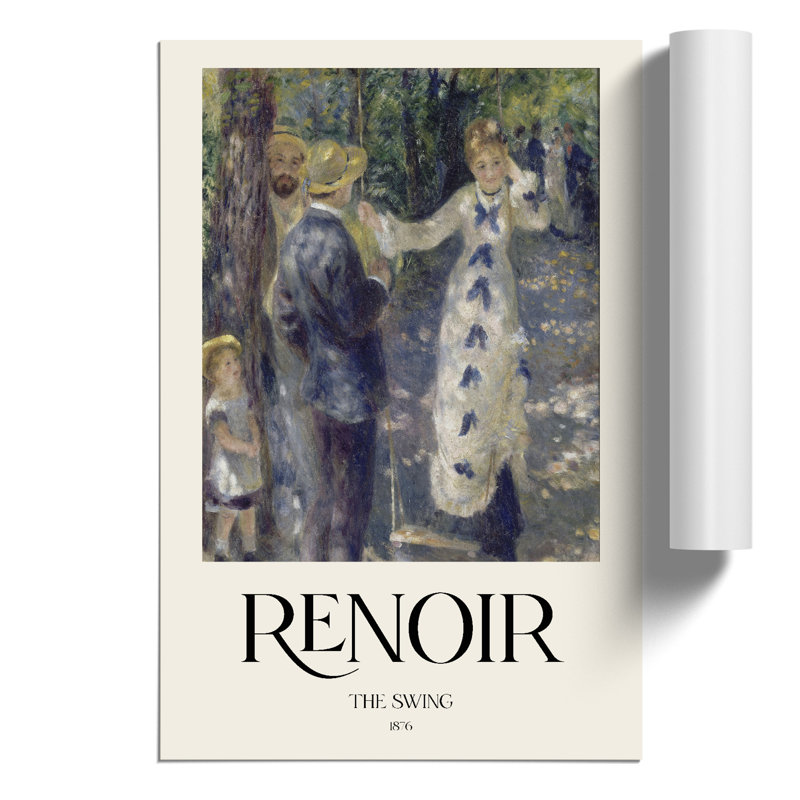 The Swing Print by Pierre Auguste Renoir - Frameless Print, 59cm H x 42cm W x 0.1cm D