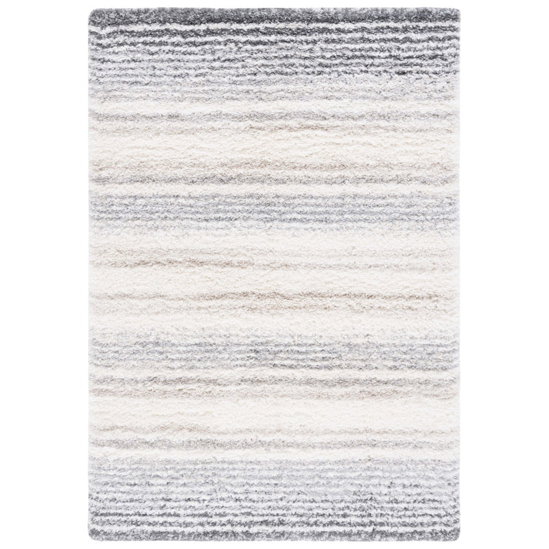 Tapis ivoire / gris Fontana 832, Carré 6 pi 7 po