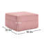 Velours côtelé rose - Facile à assembler, pour plus de confort, détente optimale avec de la mousse, sieste spacieuse, base antidérapante sans assemblage requis, velours côtelé lisse, nuage, lecture, jet amovible