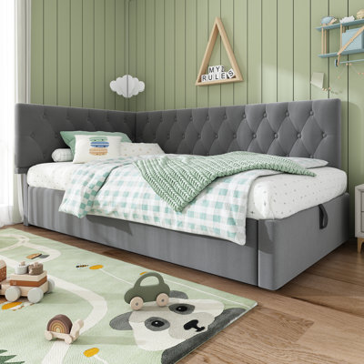 3ft Storage Bed Daybed Velvet