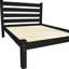  Structure de lit simple en bois massif noir Carmichael - Simple, noir