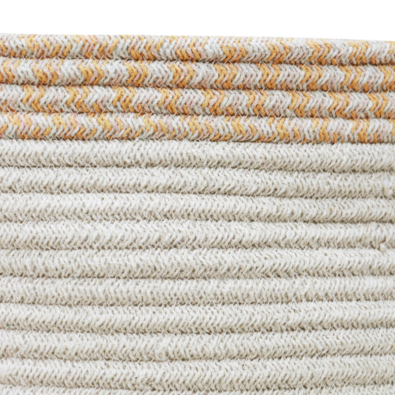 Panier 10 po H PET recyclé / coton, Naturel / miel