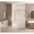 Frameless Shower Door 56-60 "W X 60" H, 1/4 "(6 Mm) Clear Tempered Glass, Explosion Proof Film, Stainless Steel Handle-123404396