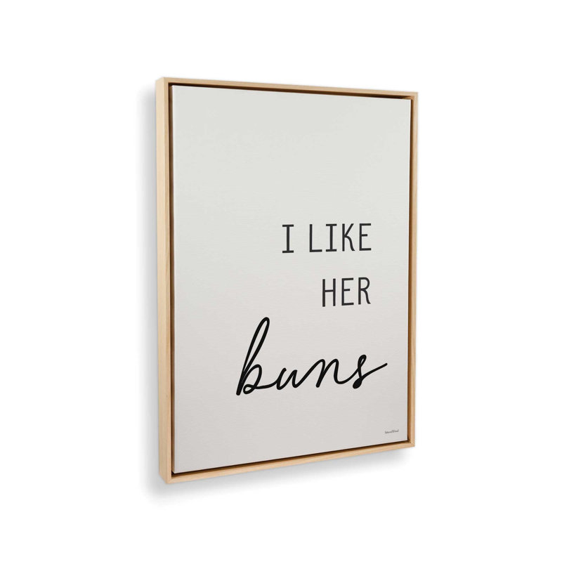 «Guns and Buns 2» par lettrage et reproduction d'art, Toile avec cadre, Tanné, L 18 po x H 24 po
