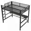 Lit mezzanine polyvalent en métal avec bureau intégré et lumières DEL-878875413-878875414