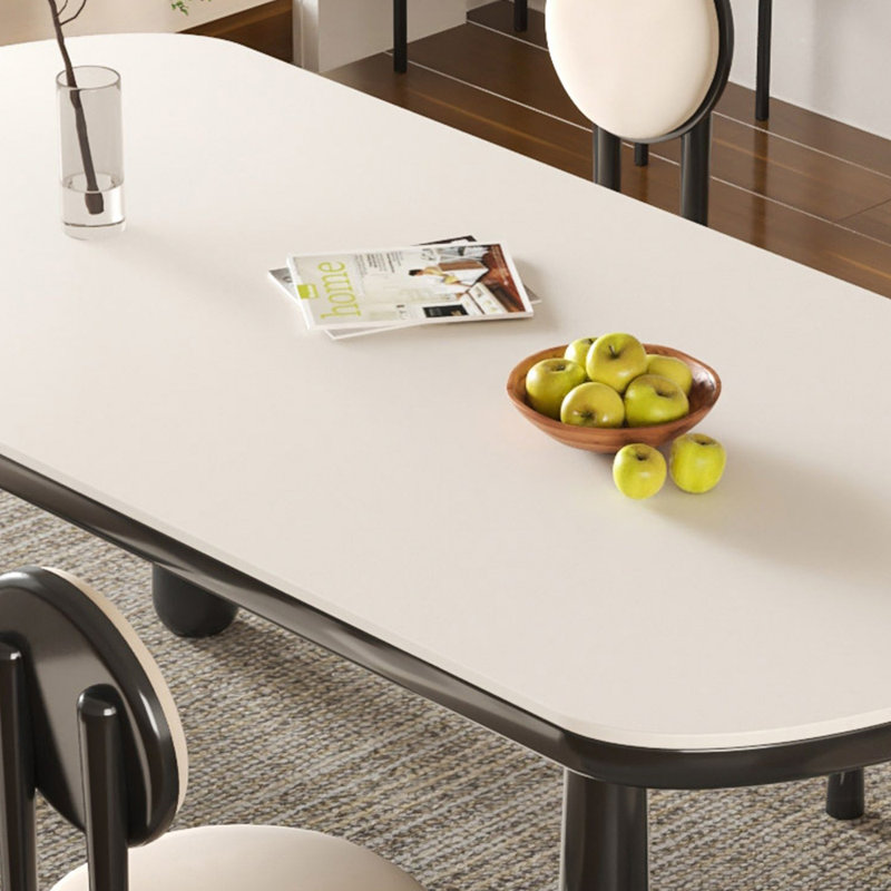 Ensemble de table de salle à manger simple de style rétro français, H 29,53 po x L 55,12 po x l 31,5 po