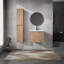 Meuble-lavabo mural moderne avec lavabo et armoire latérale, portes à fermeture douce Modern