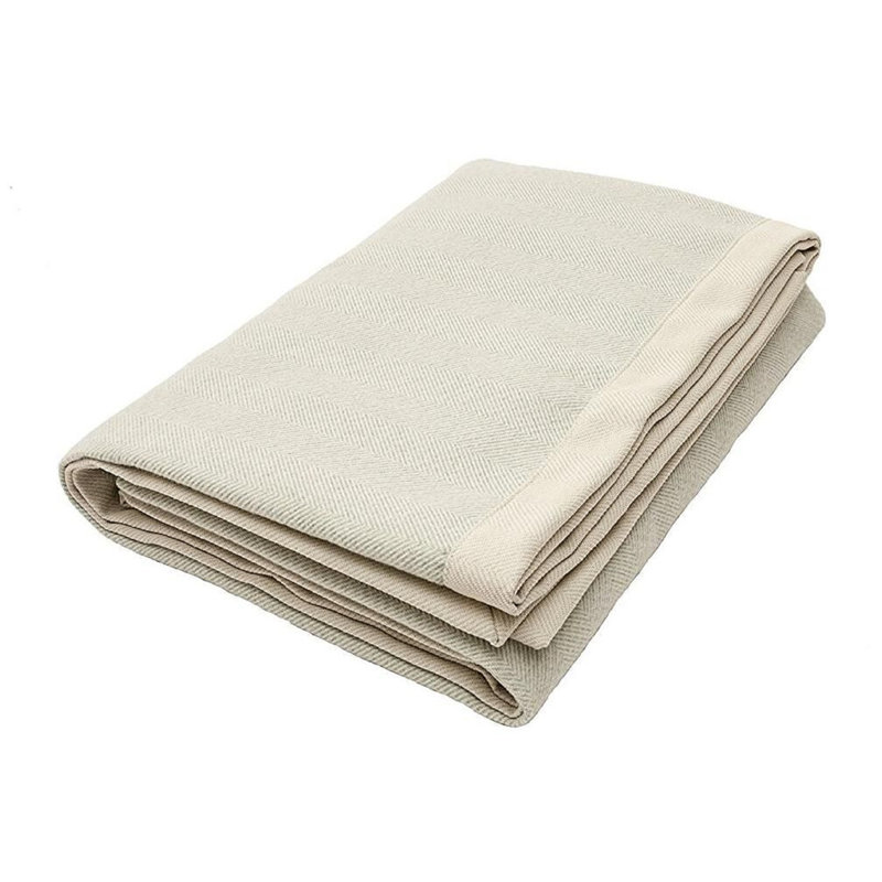 Herringbone Throw Blanket, Duck Egg, W130 x L200cm