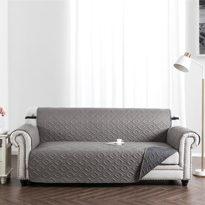 Diamond Box Cushion Sofa Slipcover