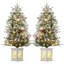 Arbre de Noël artificiel illuminé 3 pi avec base en forme de flocon de neige