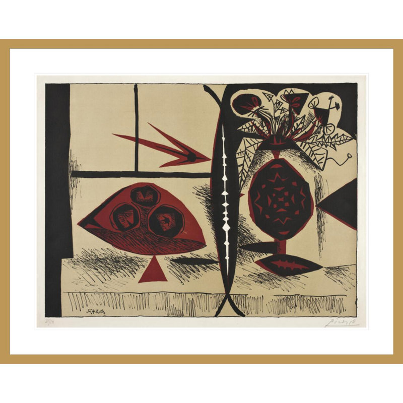 Composition par Pablo Picasso - Impression sur toile, 33.5" H x 41.47" W