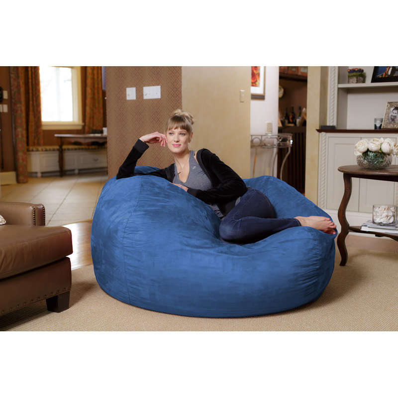 Bean Bag Chair Lounger - Large 5 Foot Classic Shredded Memory Foam Filled Furniture Bean Bag Chair Lounger with Removable and Machine Washable Cover - Big Bean Bag Sofa Lounger with Soft Micro Fiber Cover - Five Foot Bean Bag Lounger in Multiple Colors