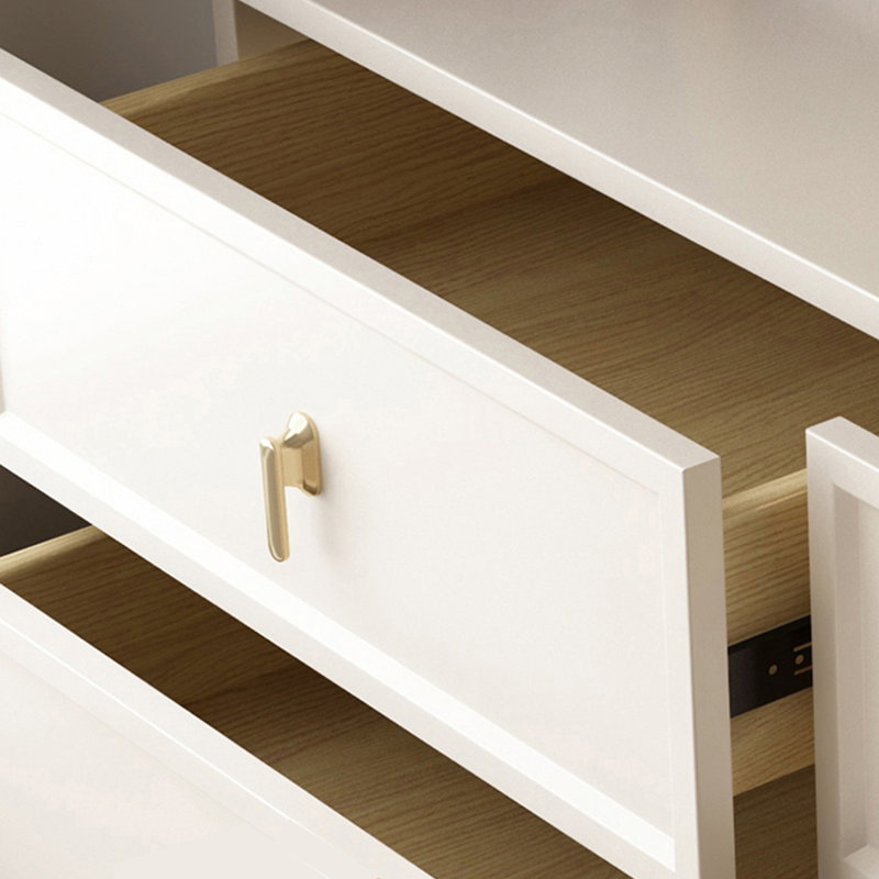 Meuble télé en bois de cerisier blanc crème, H 13,77 po x L 70,86 po x l 15,74 po