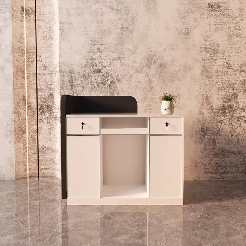 Modern Rectangular Manufactured Wood Reception Desk