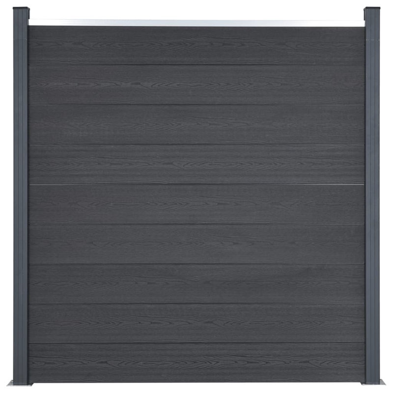 Fence Panel Set WPC, 186cm H x 180cm W, Grey