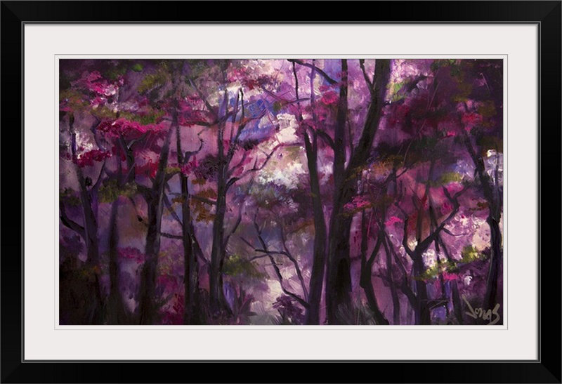 «Wild and Romantic» par Aniesa, reproduction d'art, H 20 po x l 27 po x p 1 po, Cadre noir