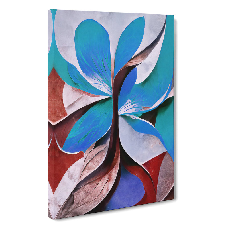 Stunning Abstract Flowers No.1 - Wrapped Canvas Print, 50cm H x 35cm W x 3cm D