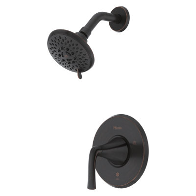 Ensemble de garniture de douche à poignée unique en bronze toscan à 1 poignée McAllen