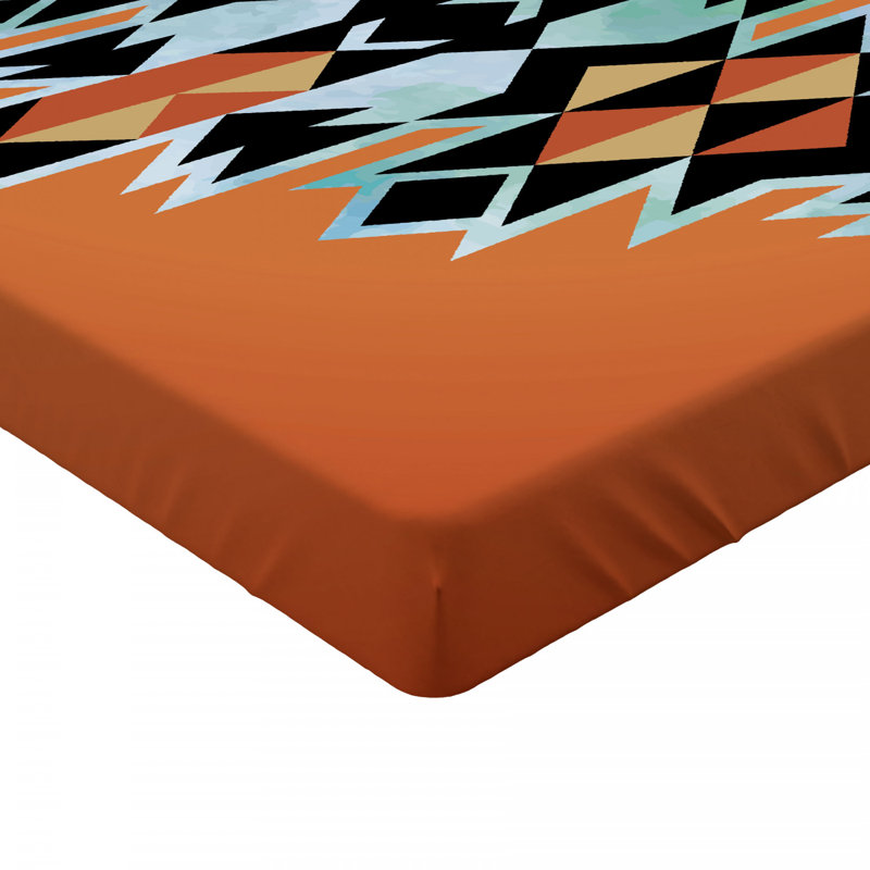Microfiber Geometric Fitted Sheet, Full Fitted Sheet