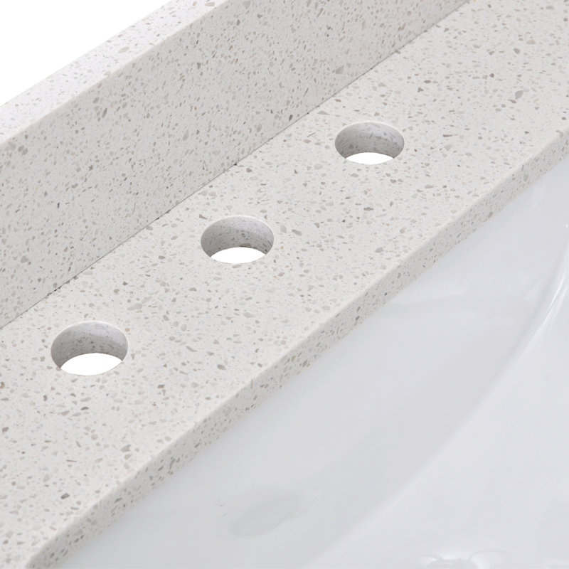 60 Quartz Material 1 Single Bathroom Vanity Top Yes Sink