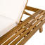Ensemble de chaises longues, espace disponible sur un côté, bois d'acacia massif avec coussin de salon-1174908958