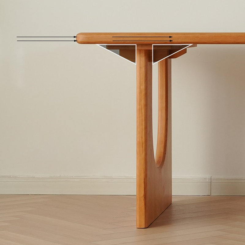 Hokku Designs 78.74" Tan Rectangular Solid Wood Dining Table - Wayfair ...