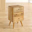 Leonardo 36cm W Solid Wood Bedside Table